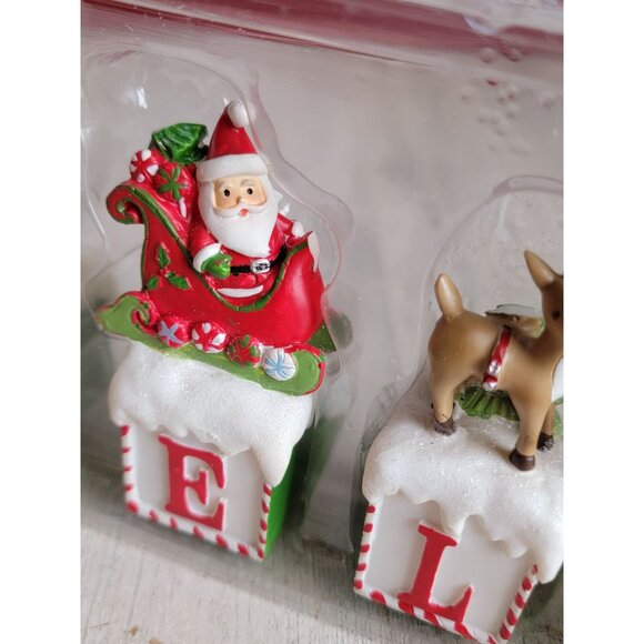 St Nicholas square Believe AS IS letter sign reindeer set xmas - Picture 11 of 14